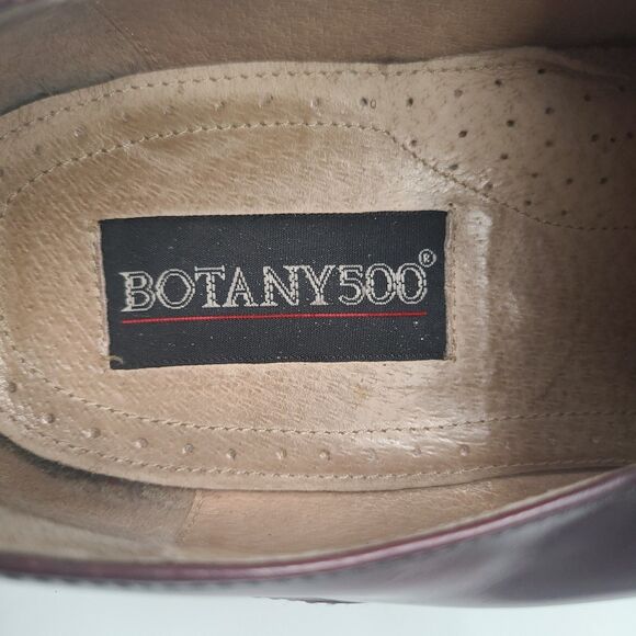 Botany 500 Leather Wing Tip Dress Shoes US Size 10W Burgundy main image 6